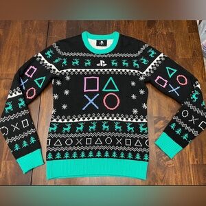 Geeknet Sony PlayStation Christmas Sweater Men’s Size Small